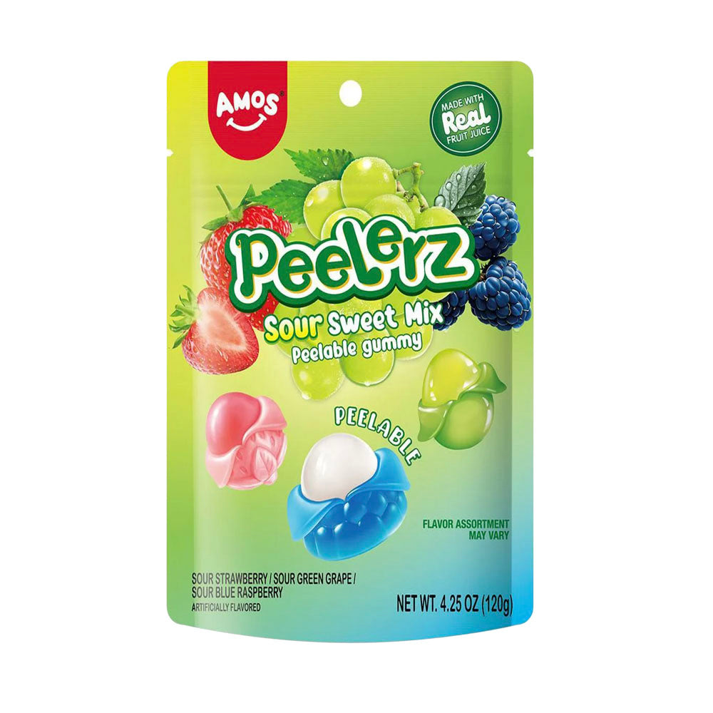 Amos Peelerz Sour Sweet Mix Peelable Gummy (120g)