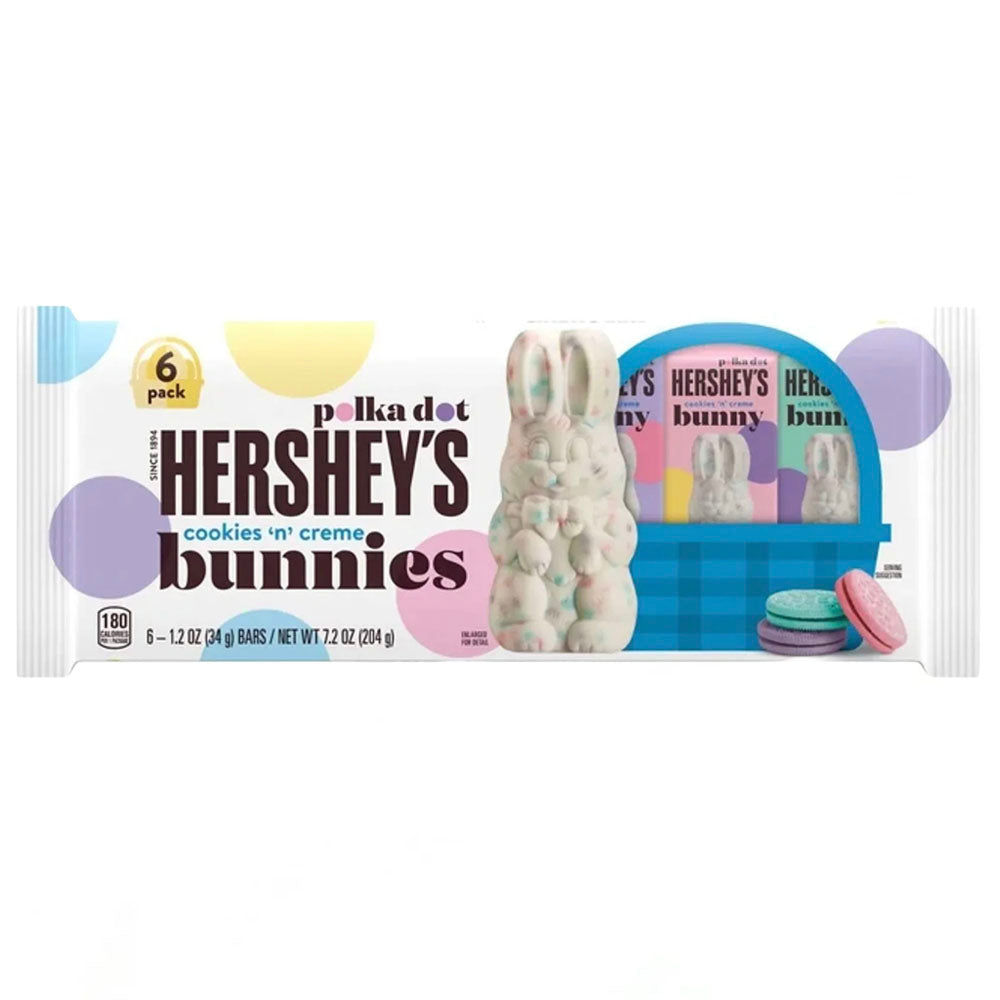 Hershey's Bunnies Polka Dot Cookies ‘n’ Creme 6 Pack (204g)