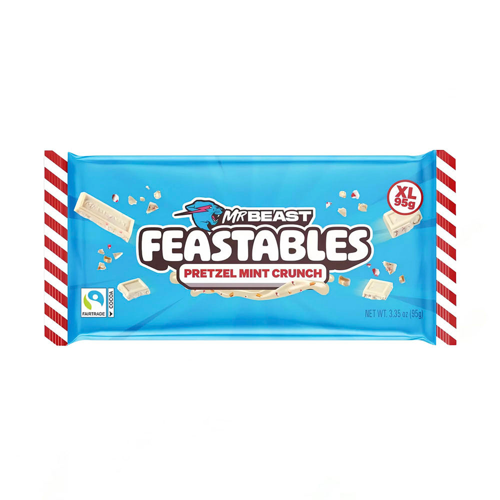 MrBeast Feastables Pretzel Mint Crunch Chocolate Bar XL (95g)