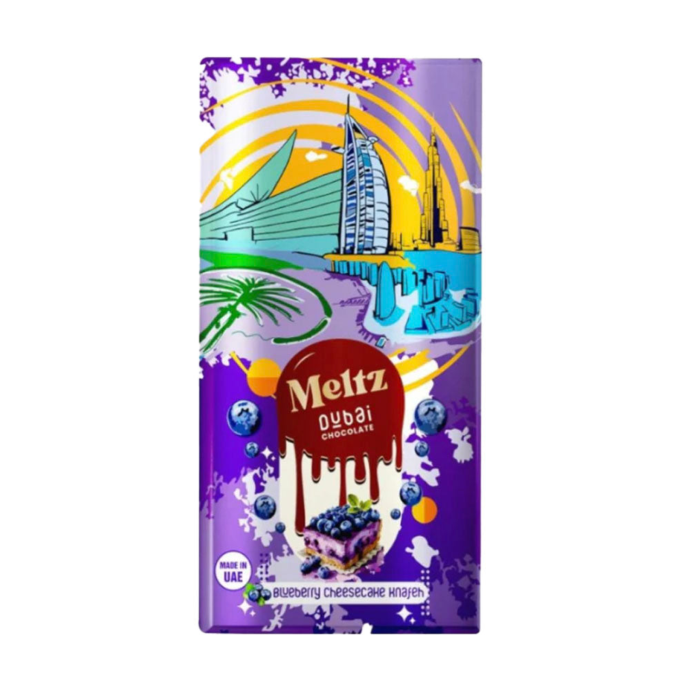 Meltz Dubai Blueberry Cheesecake Knafeh Chocolate Bar (192g)