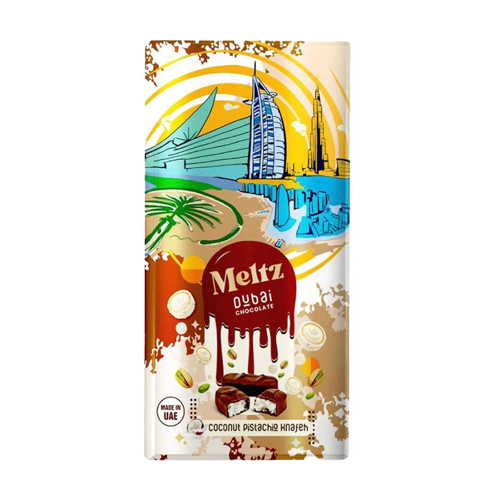 Meltz Dubai Coconut Pistachio Knafeh Chocolate Bar (192g)