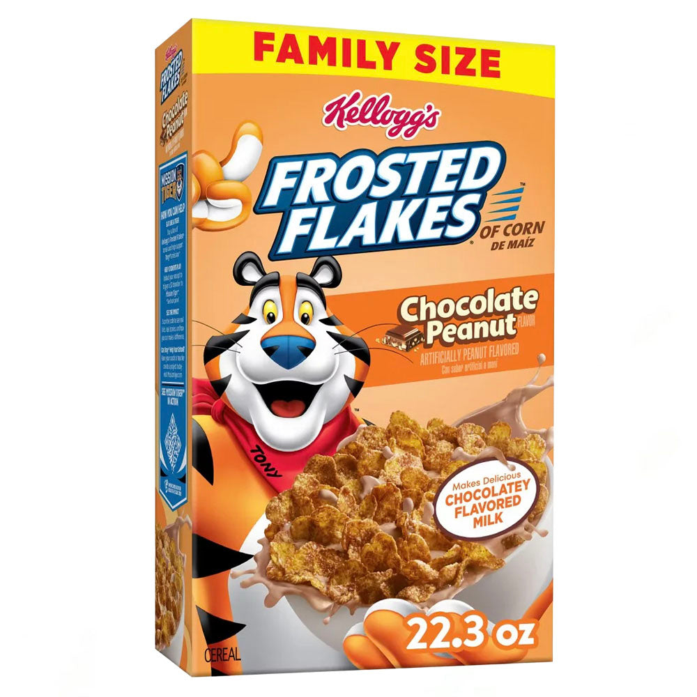 Kellogg's Frosted Flakes Chocolate Peanut Family Size Cereal (632g)