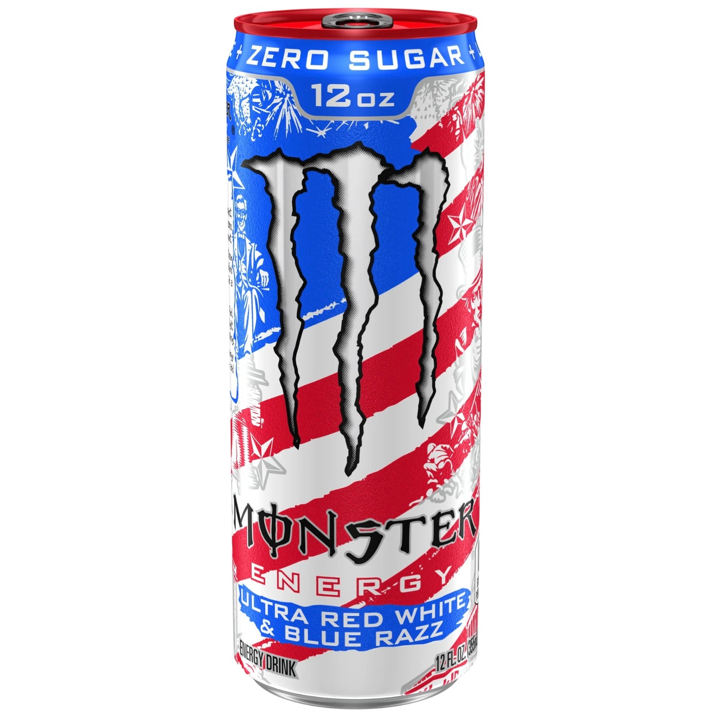 Monster Energy Ultra Red, White & Blue Razz Zero Sugar (355ml)