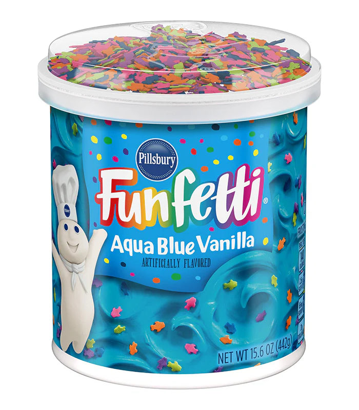 Pillsbury Funfetti Aqua Blue Vanilla Frosting (442g)