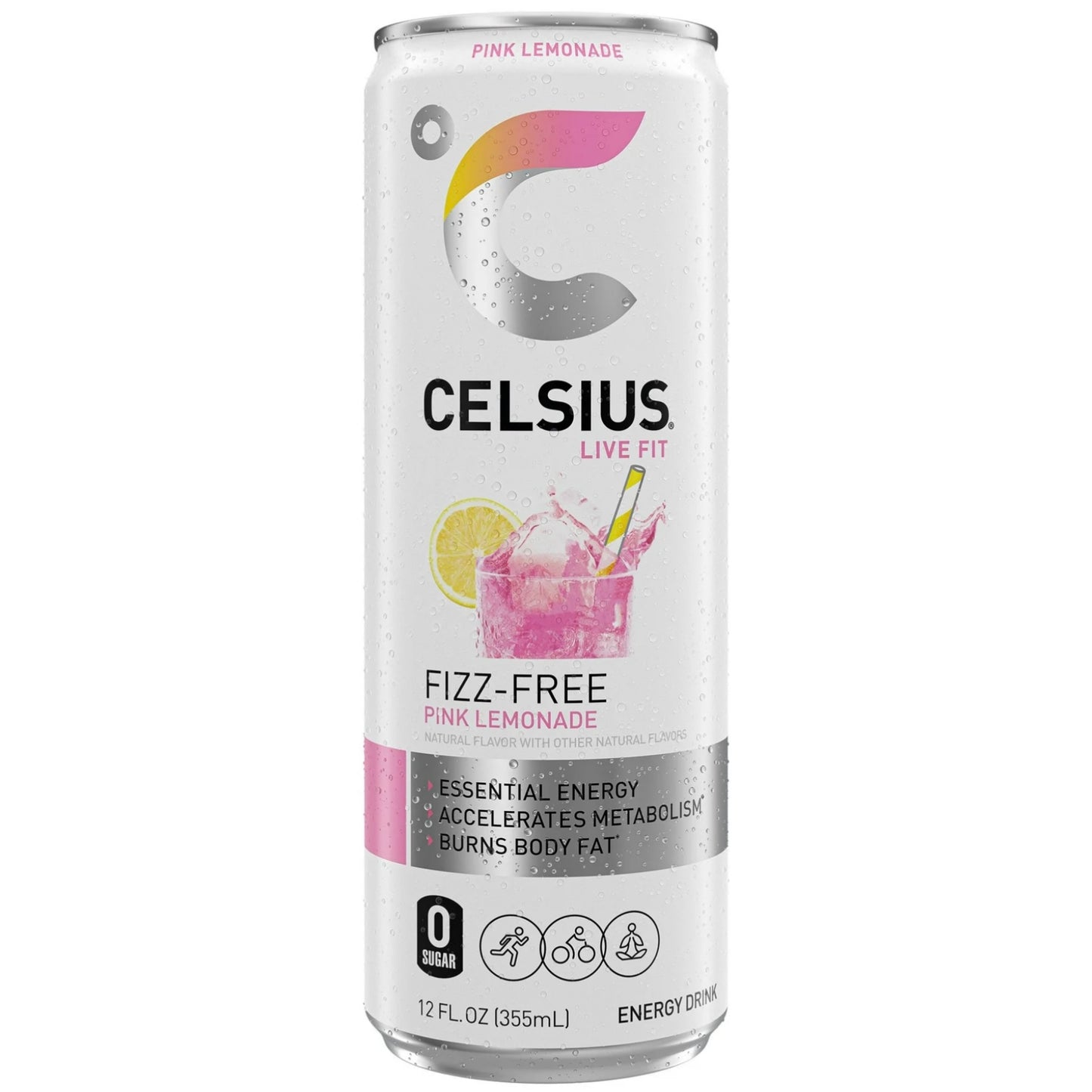 Celsius Fizz Free Pink Lemonade Energy Drink (355ml)
