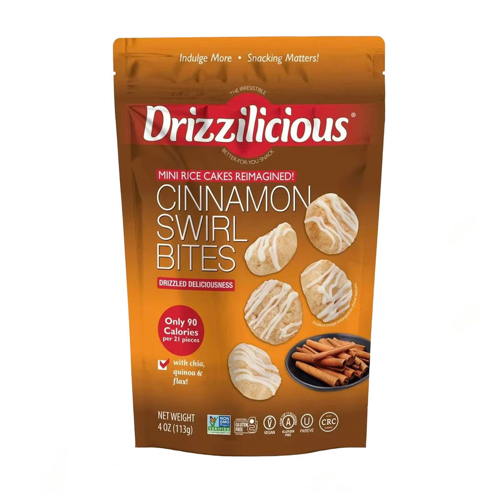 Drizzilicious Mini Rice Cakes Cinnamon Swirl Bites (113g)