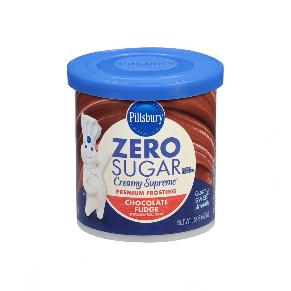 Pillsbury Creamy Supreme Chocolate Fudge Zero Sugar Frosting (425g)