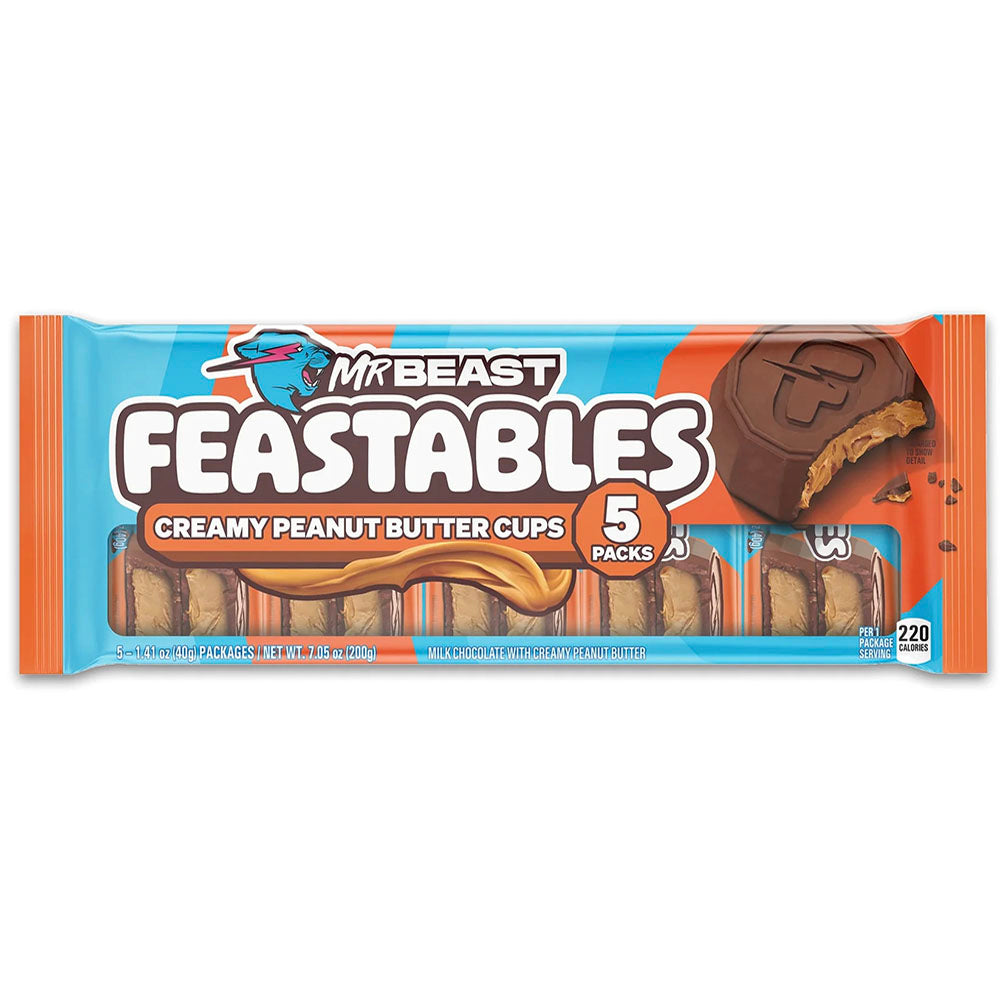 MrBeast Feastables Creamy Peanut Butter Cups 5 Pack