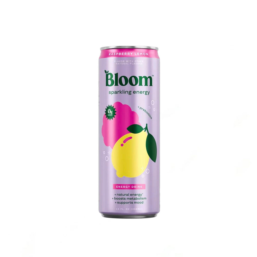 Bloom Raspberry Lemon Sparkling Energy Drink (355ml)