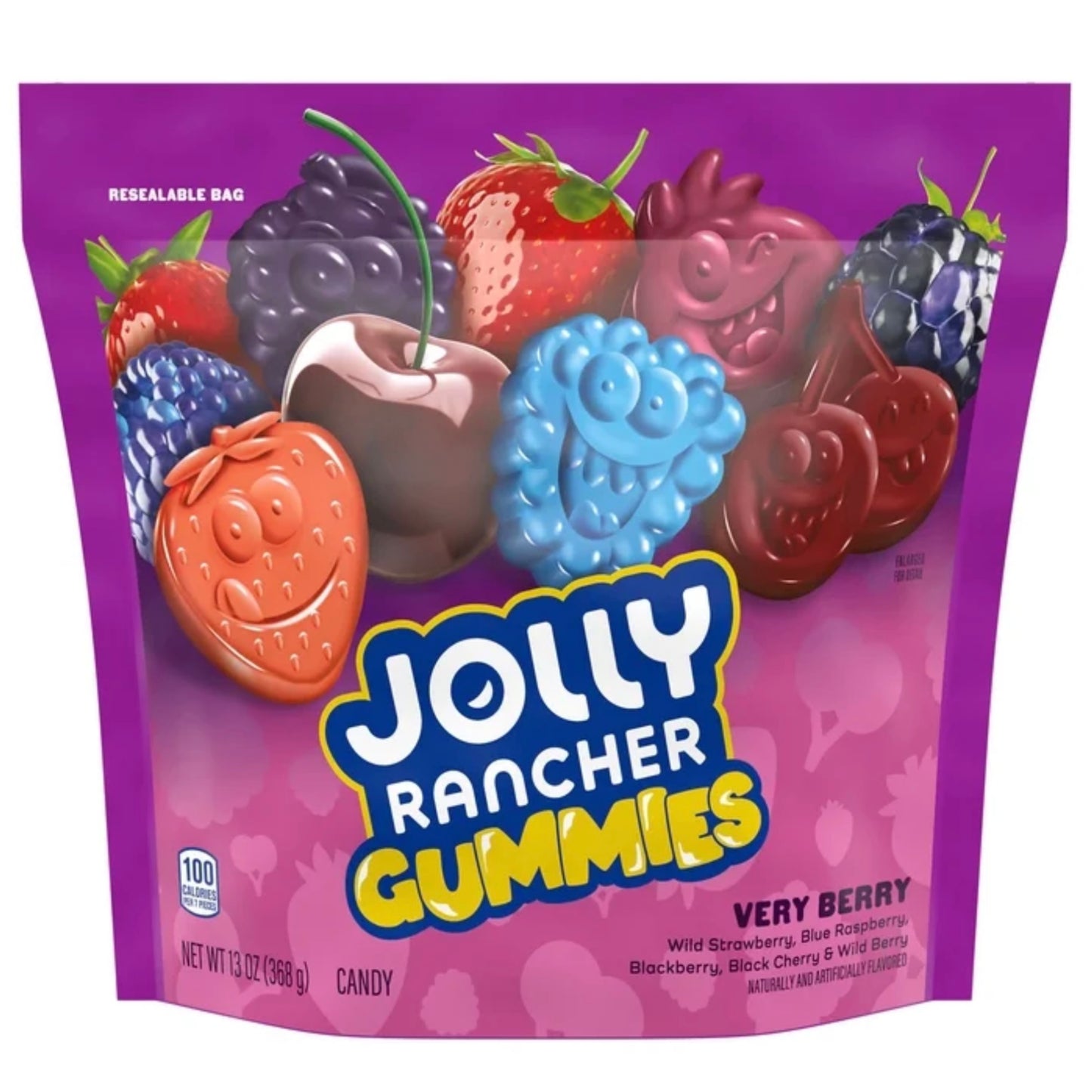 Jolly Rancher Gummies Very Berry Resealable Bag (368g)