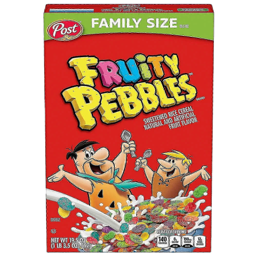 Fruity Pebbles Cereal Family Size 552g