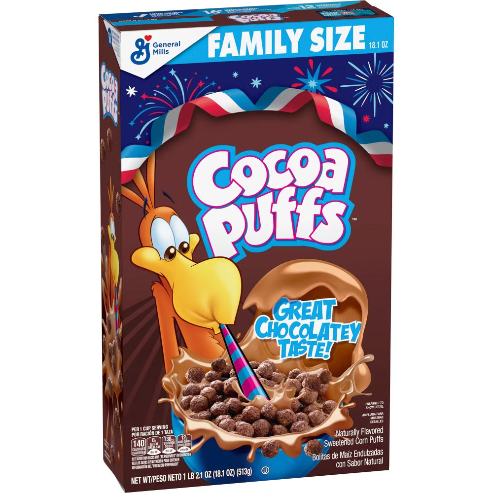 Cocoa Puffs Family Size Cereal (513g)