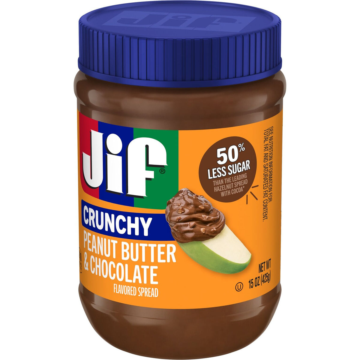 Jif Crunchy Peanut Butter & Chocolate Spread (425g)