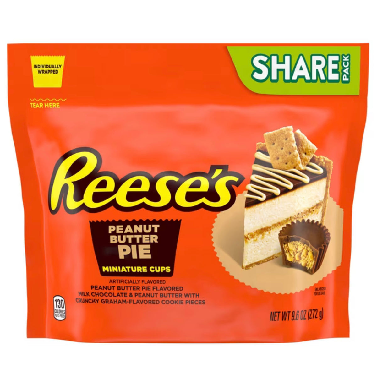 Reese's Peanut Butter Pie Miniature Cups Share Size (272g)