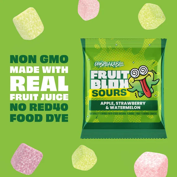 Fruit Blox Unspeakable Sours Apple, Strawberry & Watermelon (20g)