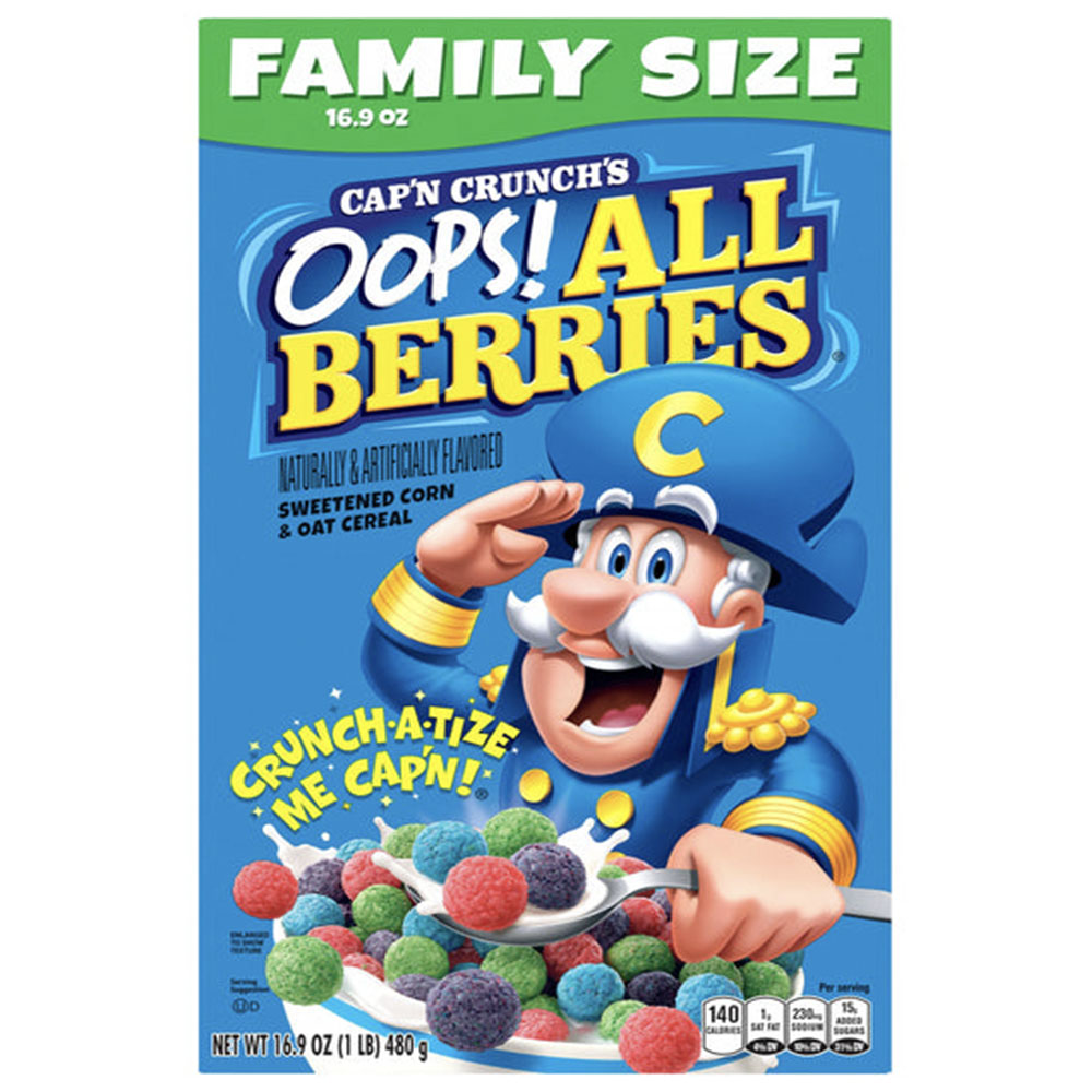 CAP’N CRUNCH Oops All Berries Family Size Cereal (480g)