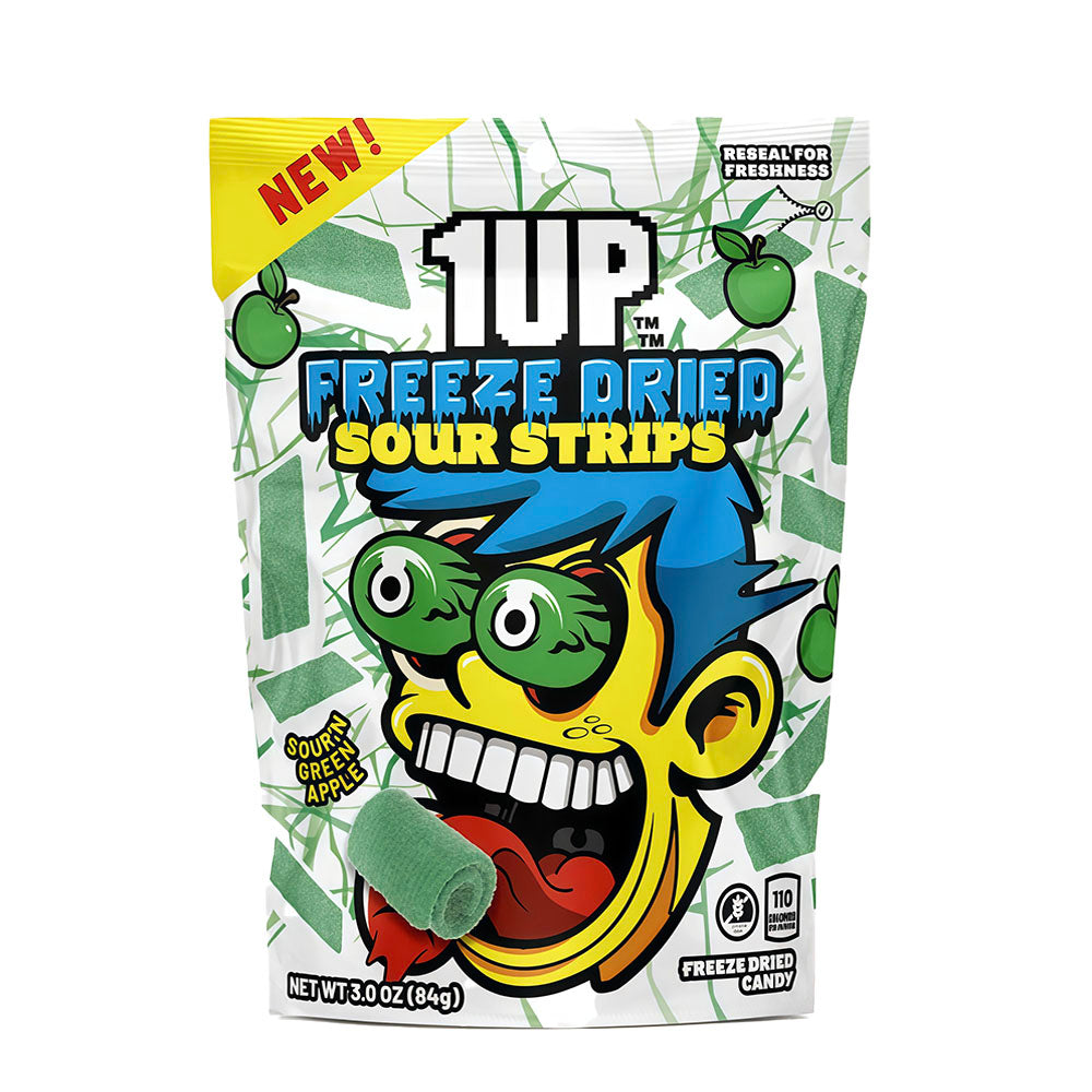 1UP Freeze Dried Sour Strips Green Apple (85g)
