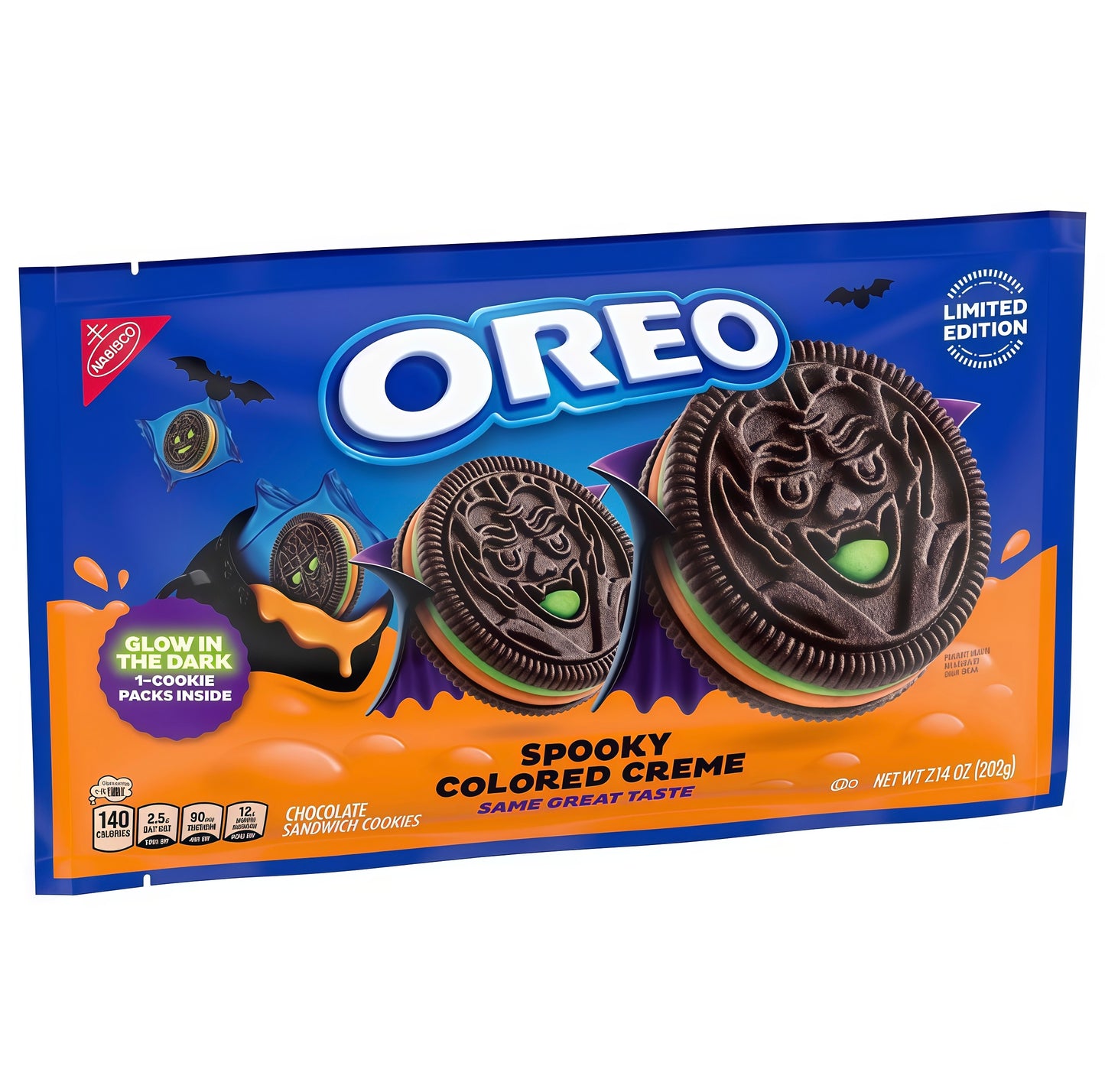 Oreo Spooky Coloured Creme Glow in the Dark Halloween Edition (202g)