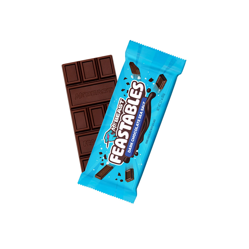 MrBeast Feastables Dark Chocolate Sea Salt New Bar (60g)
