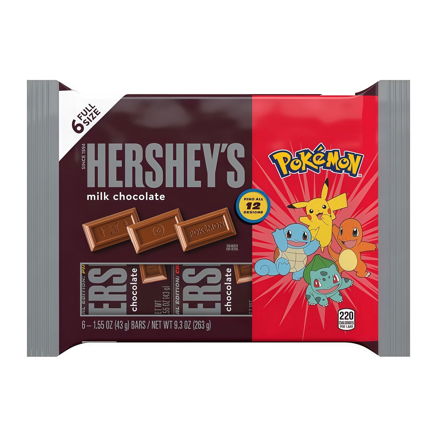 Hershey's Milk Chocolate Pokemon Special Edition Bars 6 Pack