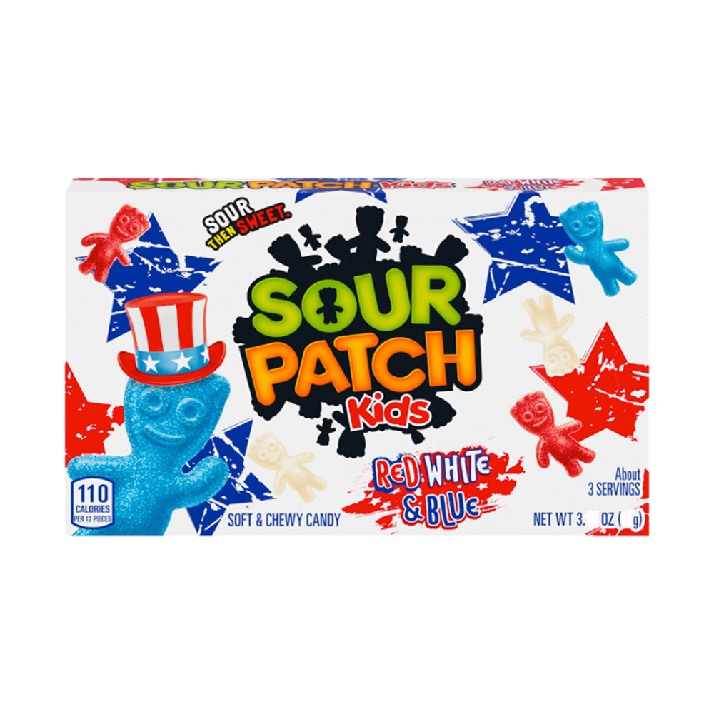 Sour Patch Kids Red White & Blue Theatre Box (99g) BB: 24/2/25