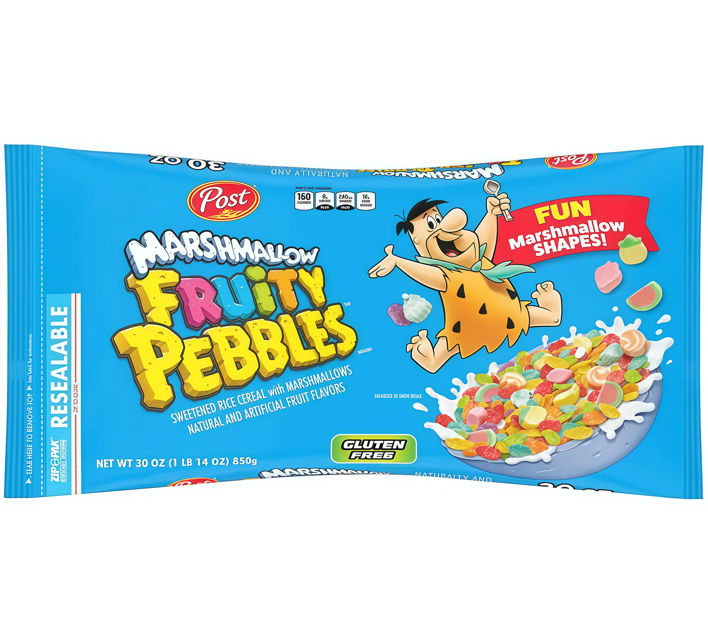 Fruity Pebbles Marshmallow Cereal Resealable Bag (850g)