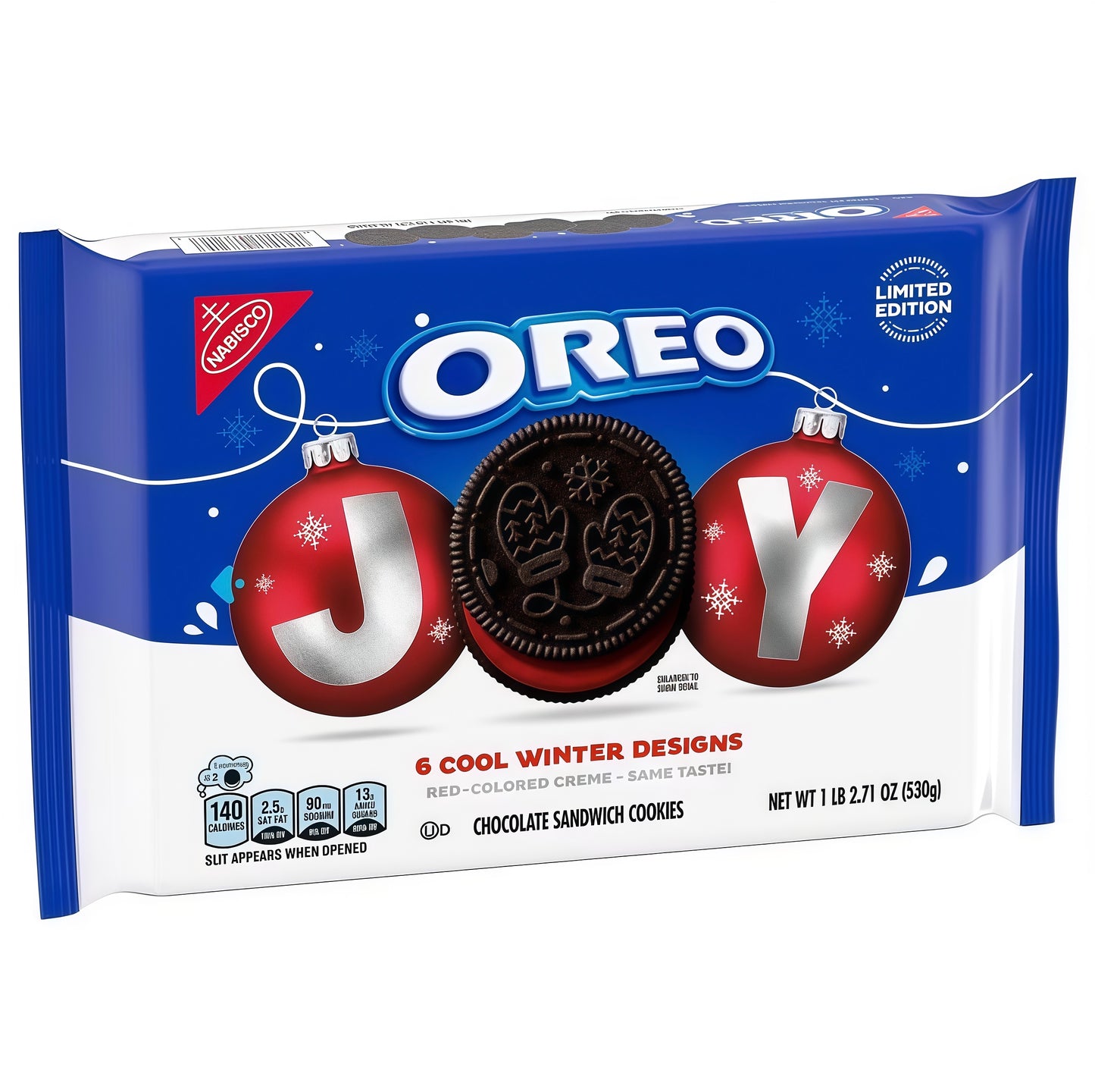 Oreo Joy Red Crème Filled 6 Cool Winter Designs Limited Edition (530g)