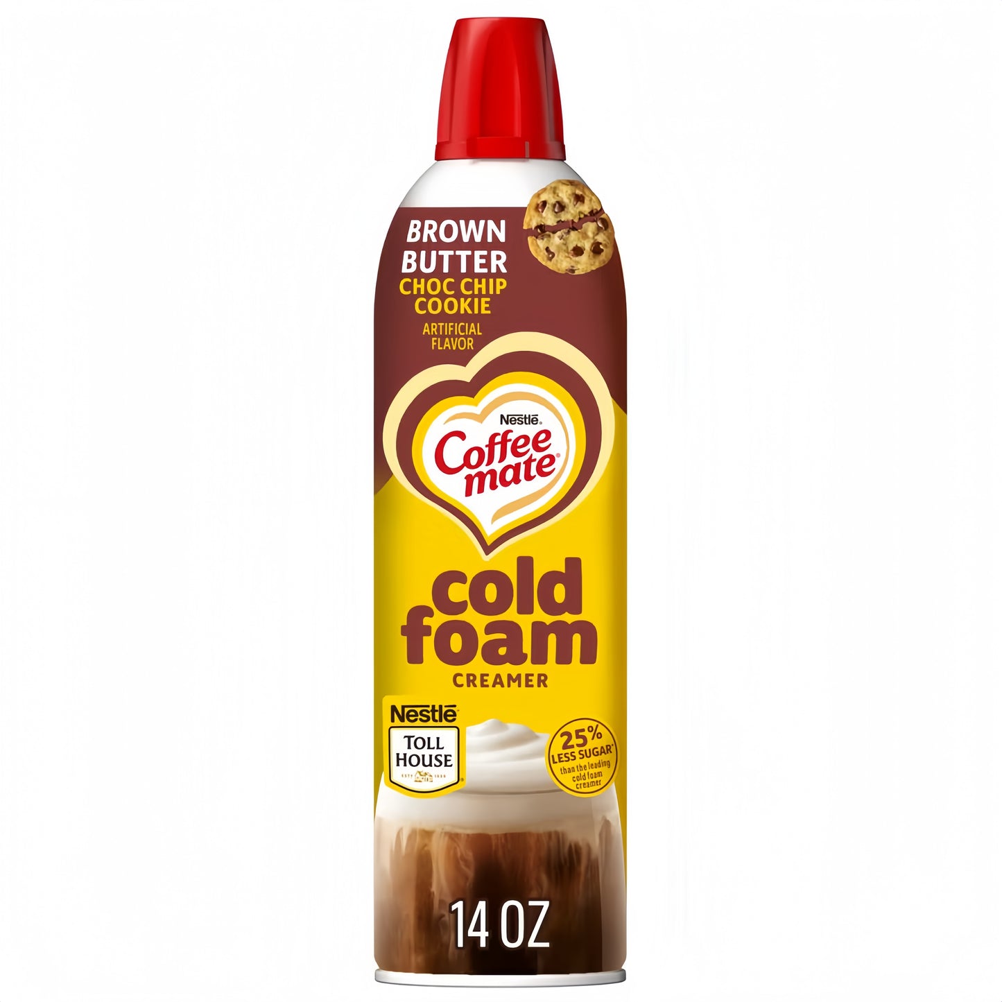 Coffee Mate Cold Foam Brown Butter Chocolate Chip Cookie Creamer (14oz)