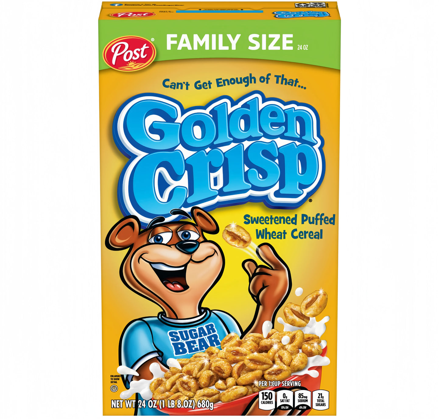 Post Golden Crisp Family Size Cereal (680g)