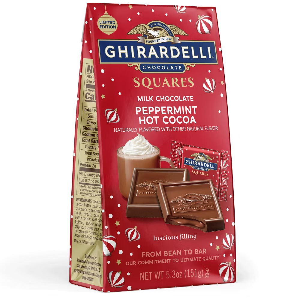 Ghirardelli Squares Milk Chocolate Peppermint Hot Cocoa (151g)