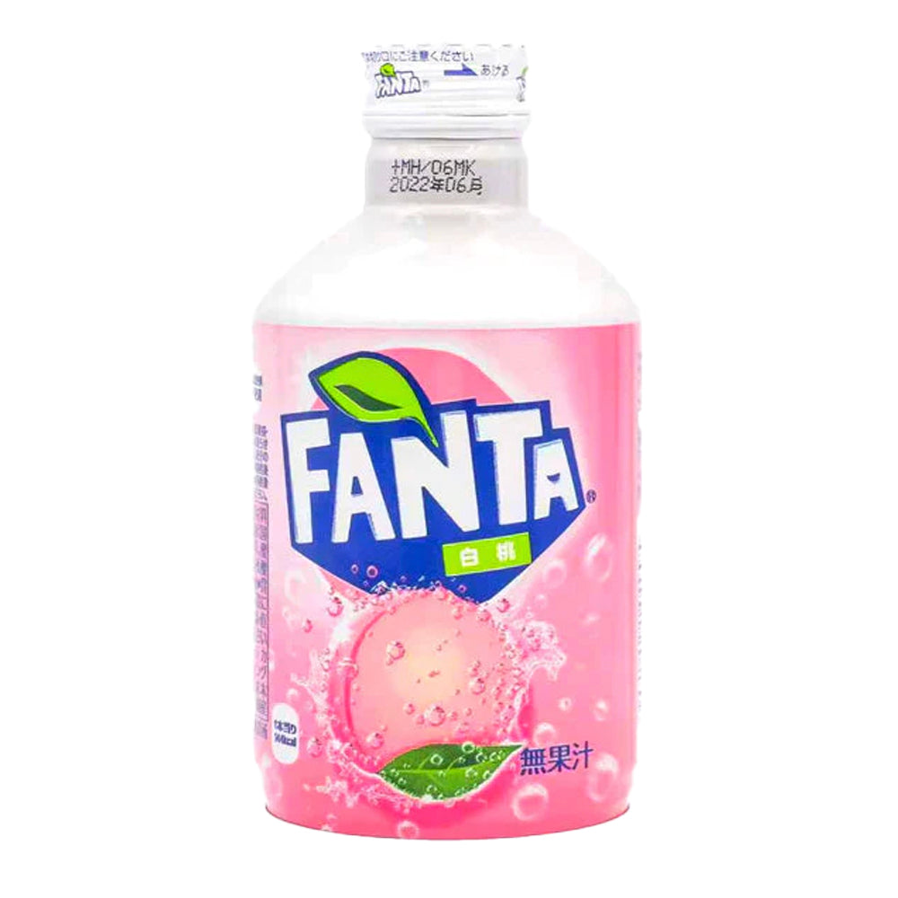 Fanta White Peach Aluminium Bottle Japan (300ml) BB: 03/25
