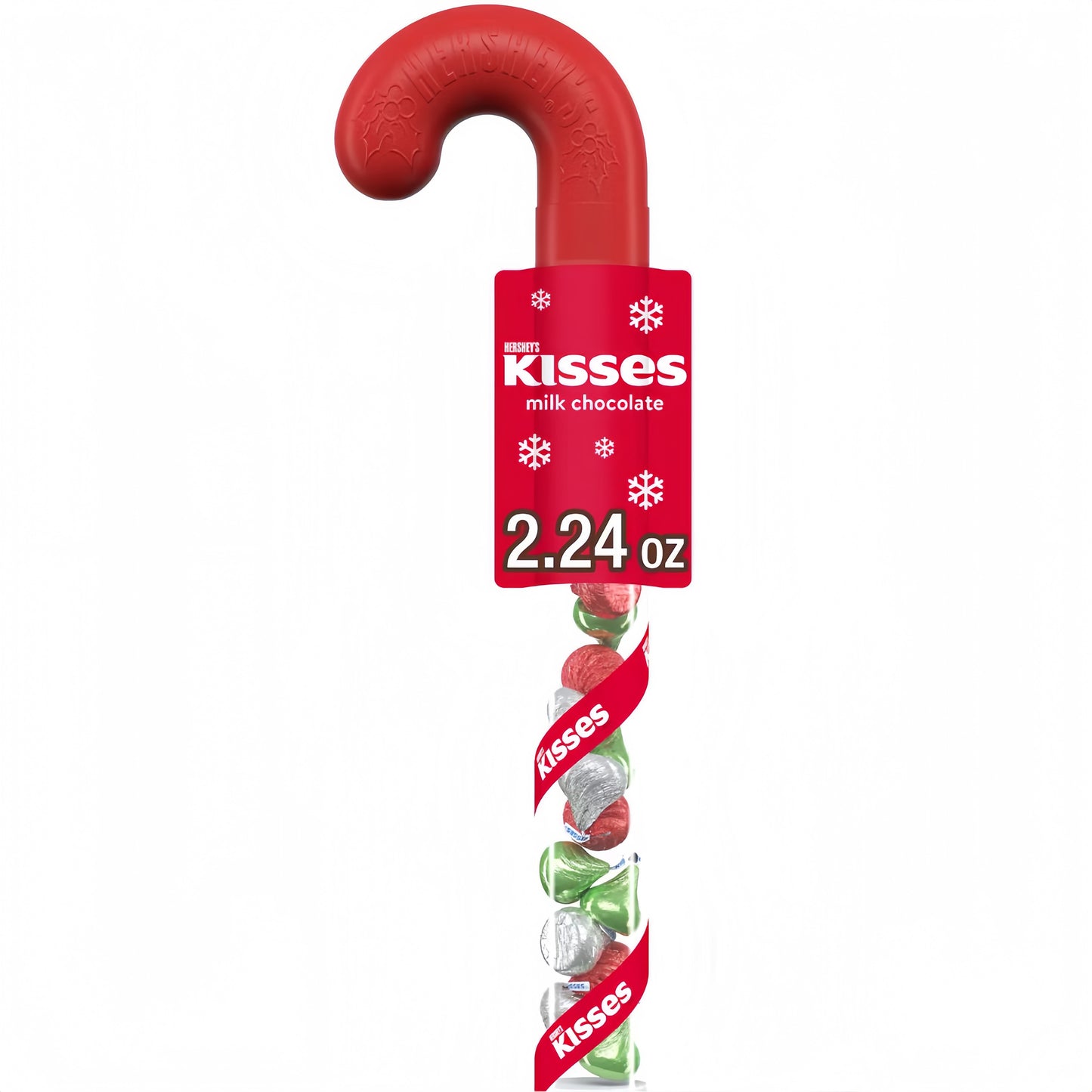 Hershey's Kisses Milk Chocolate Filled Candy Cane (63g)