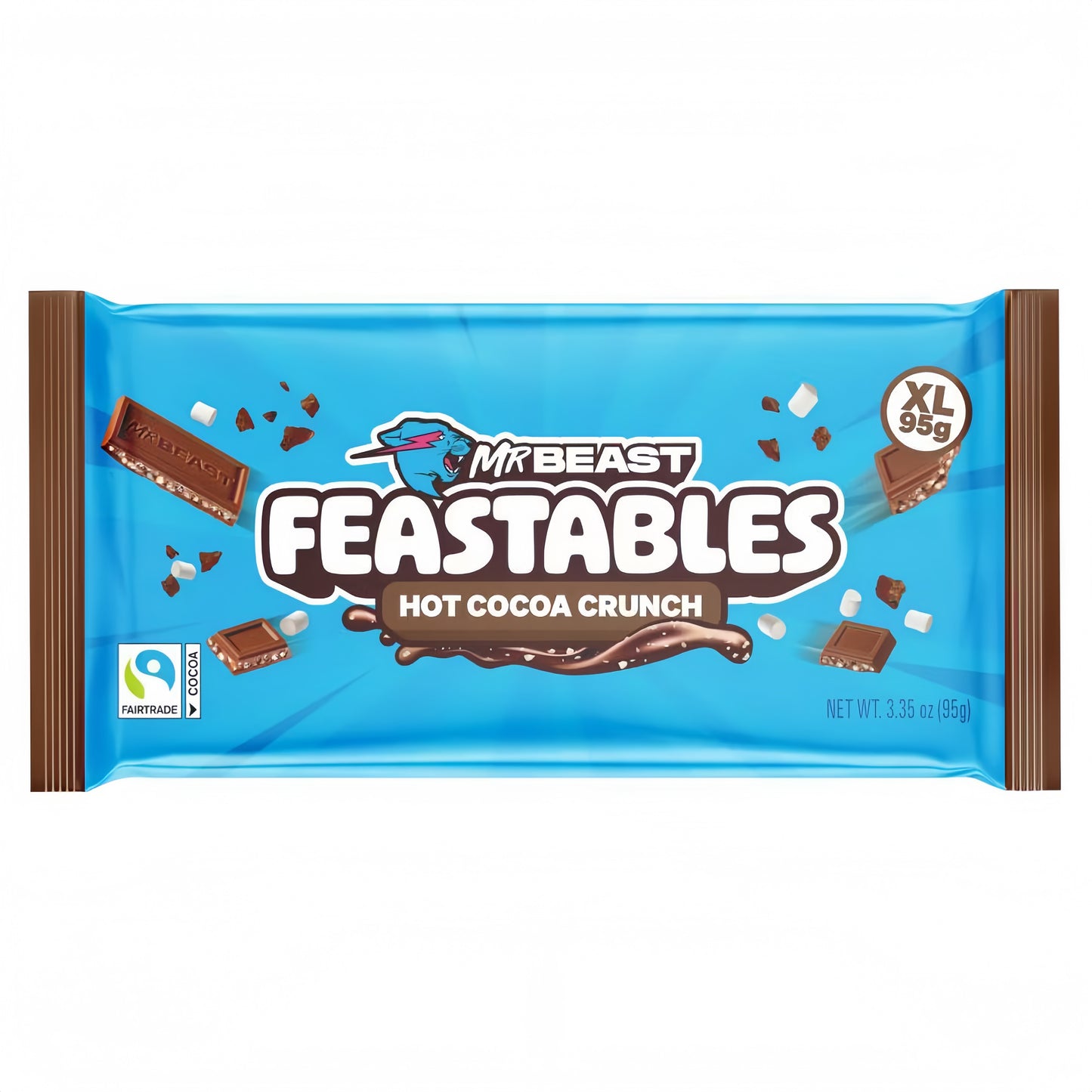 MrBeast Feastables Hot Cocoa Crunch Chocolate Bar XL (95g)