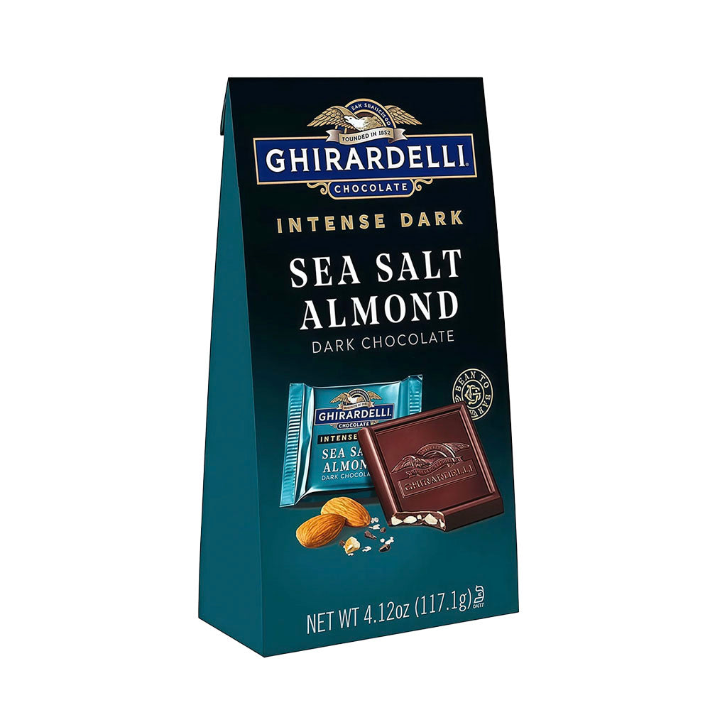 Ghirardelli Squares Dark Chocolate Sea Salt Almond (117g)