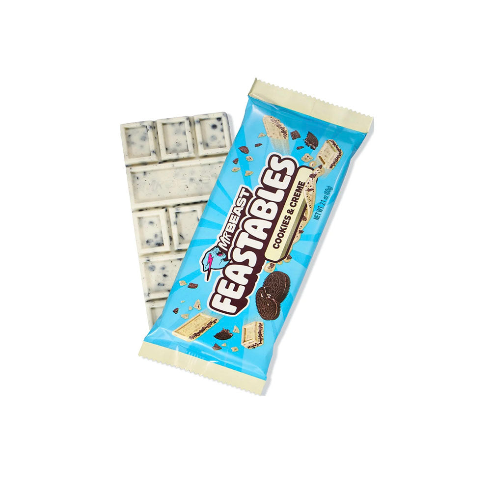 MrBeast Feastables Cookies & Cream Chocolate New Bar (60g)