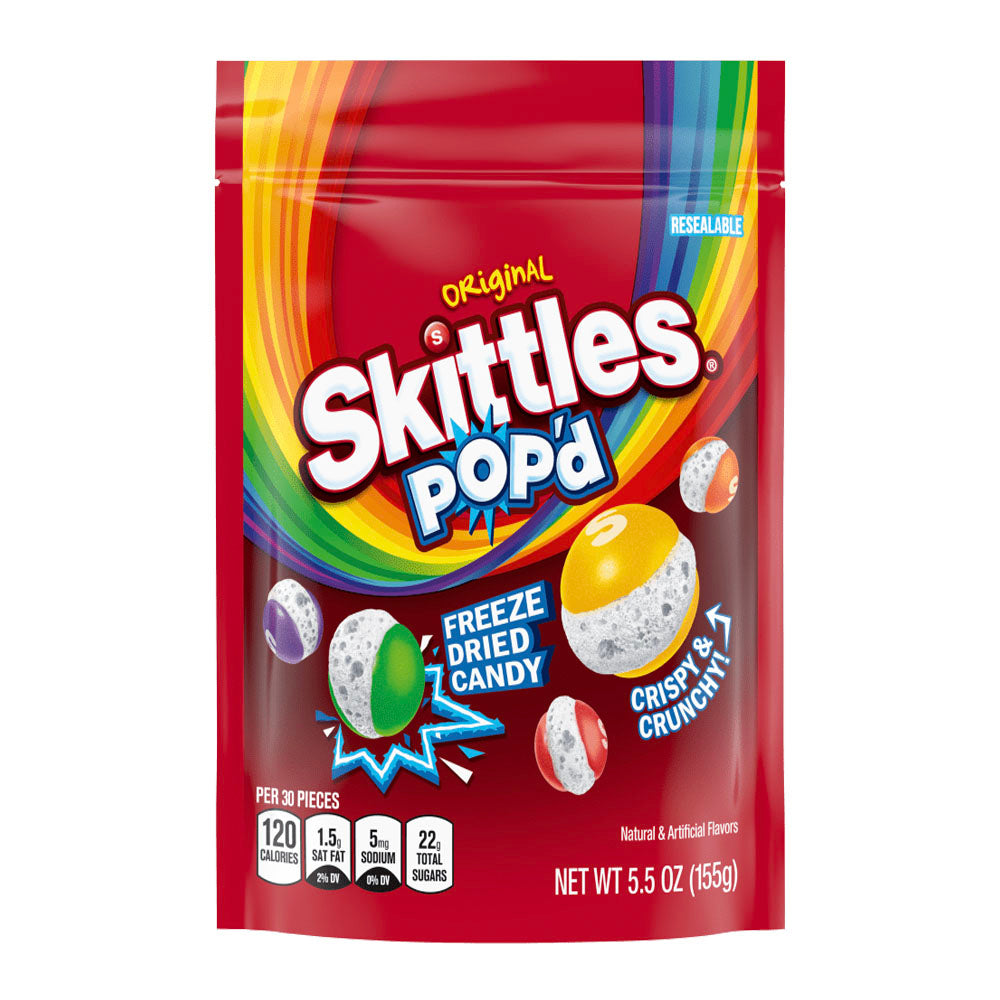 Skittles Pop’d Freeze Dried Original Bag (155g)