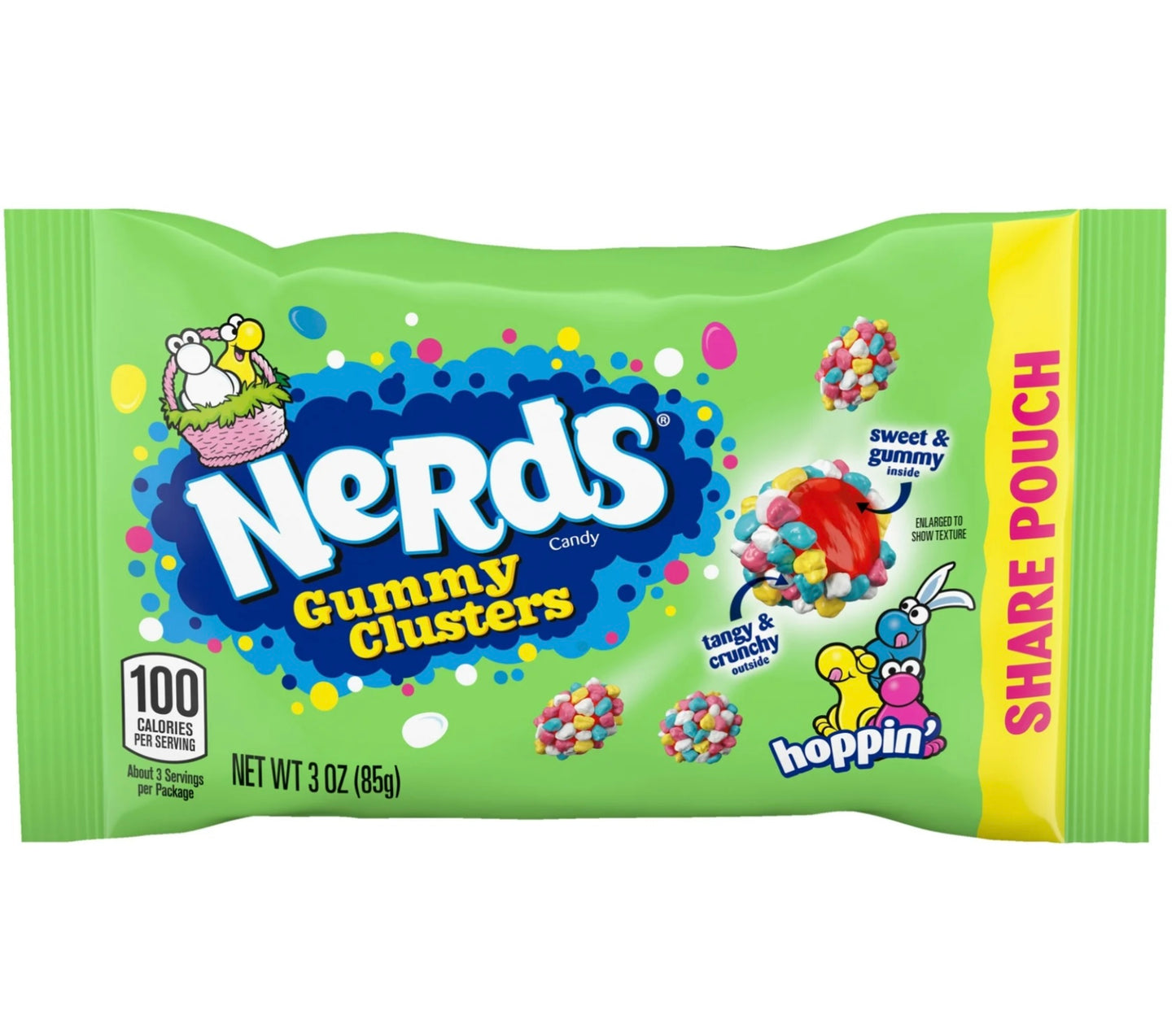 Nerds Gummy Clusters Hoppin’ Share Pouch (85g)