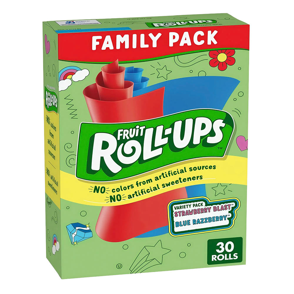 Fruit Roll Ups Variety Family Pack Box 30 Rolls (425g)