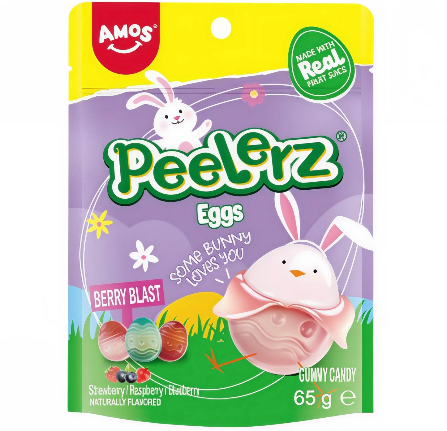 Amos Peelerz Gummy Eggs Berry Blast (65g)