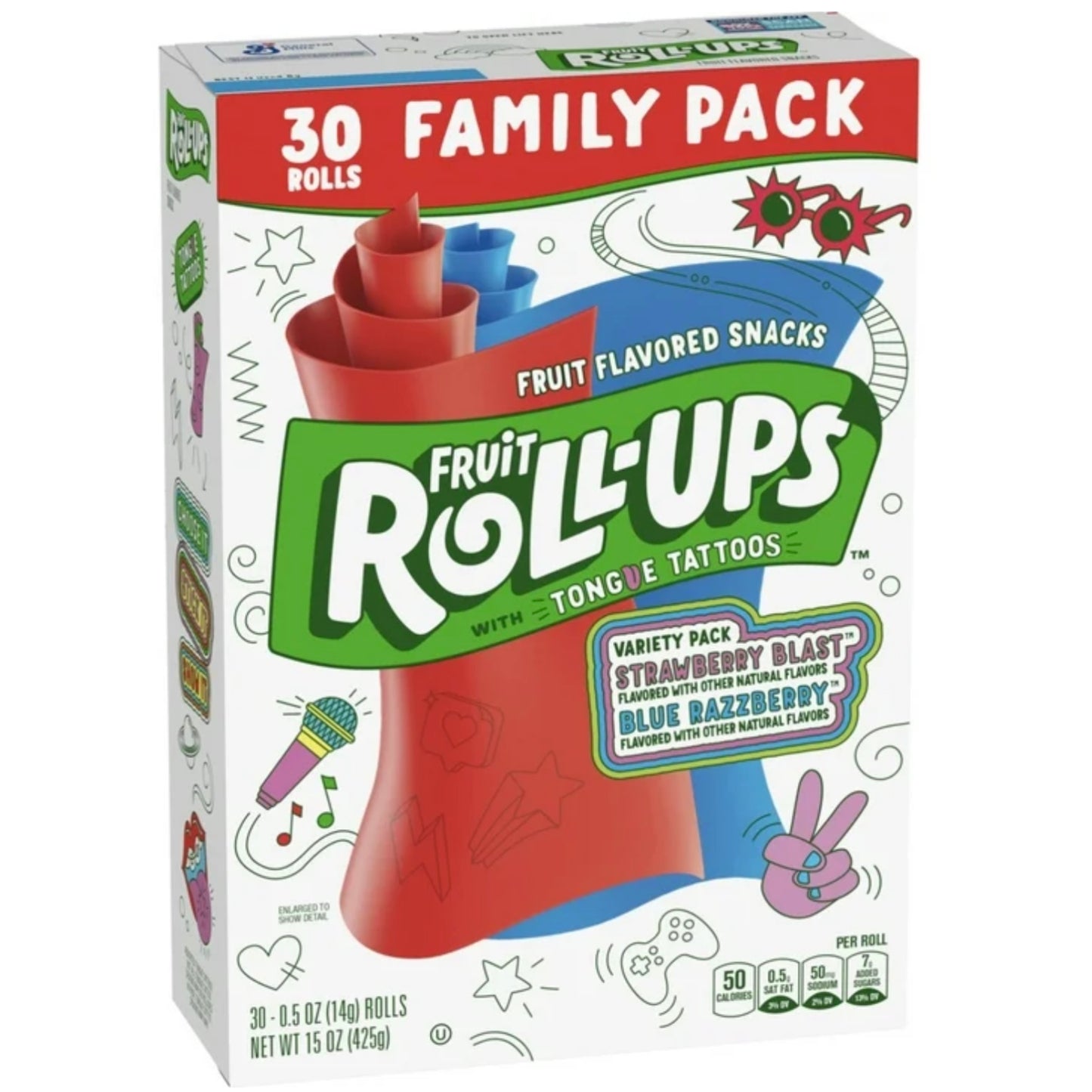 Fruit Roll Ups Variety Family Pack Box (425g)