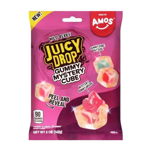 Amos Juicy Drop Gummy Mystery Cube Wild Berry (142g)