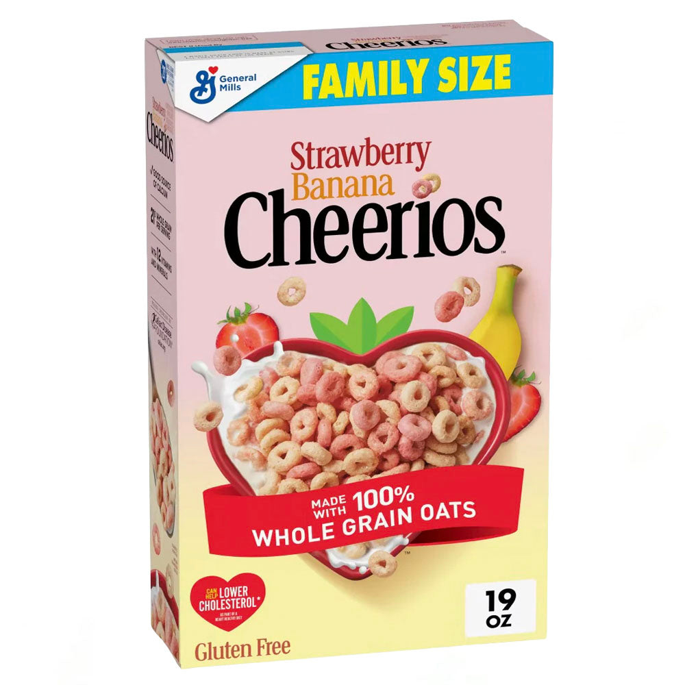 Cheerios Strawberry Banana Family Size Cereal (538g)