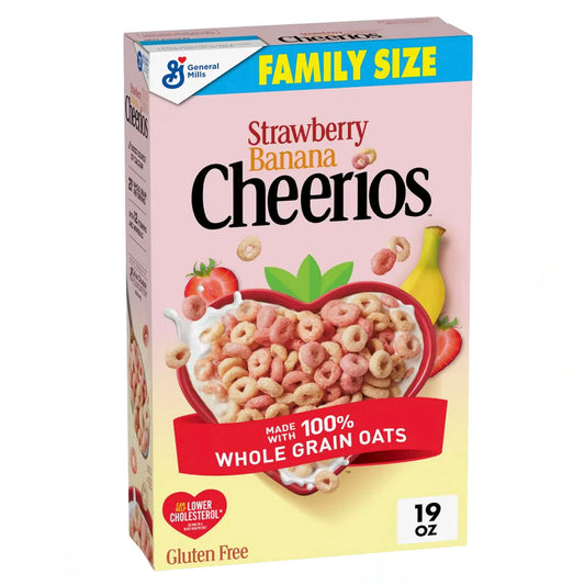 Cheerios Strawberry Banana Family Size Cereal (538g)