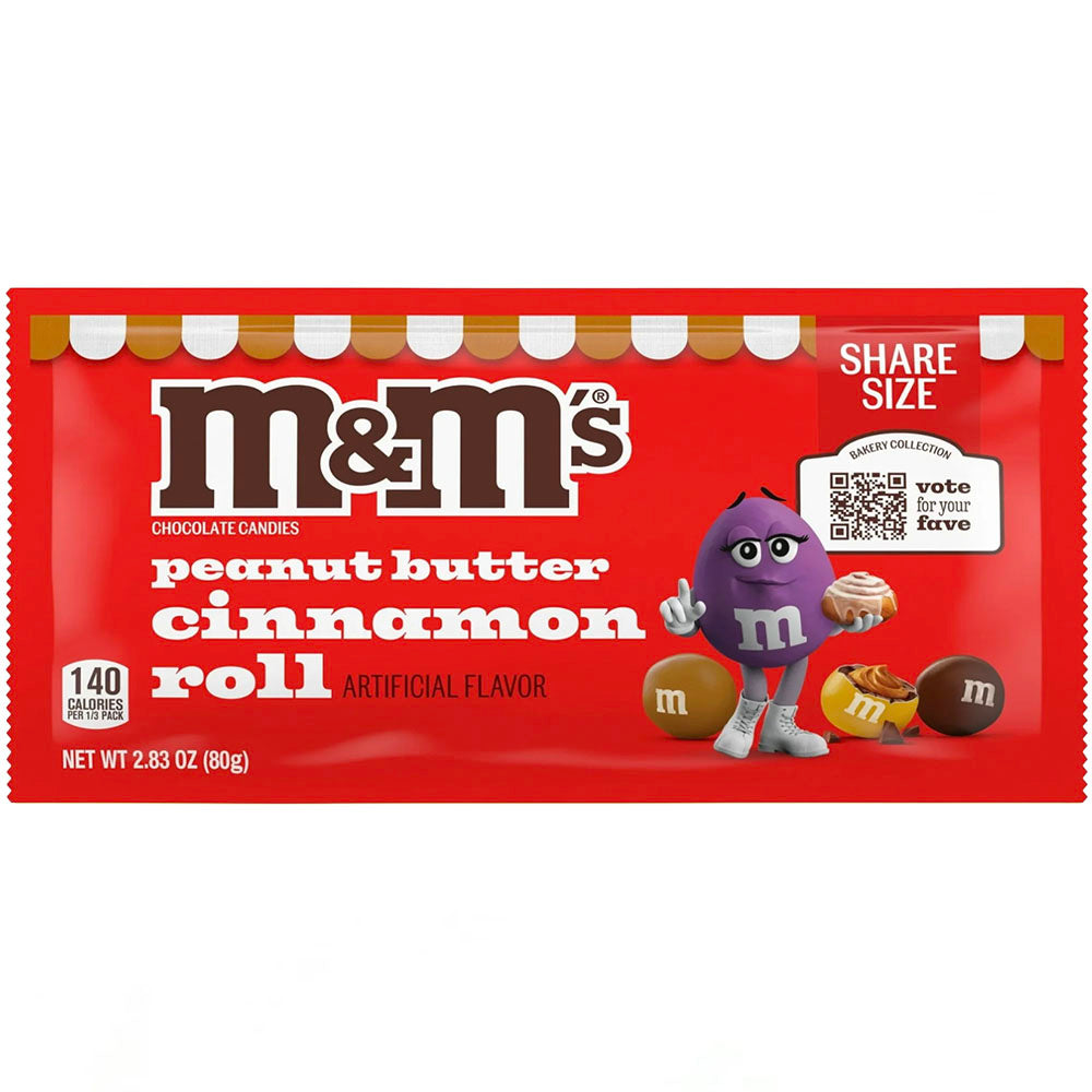 M&M’s Peanut Butter Cinnamon Roll Share Size (80g)