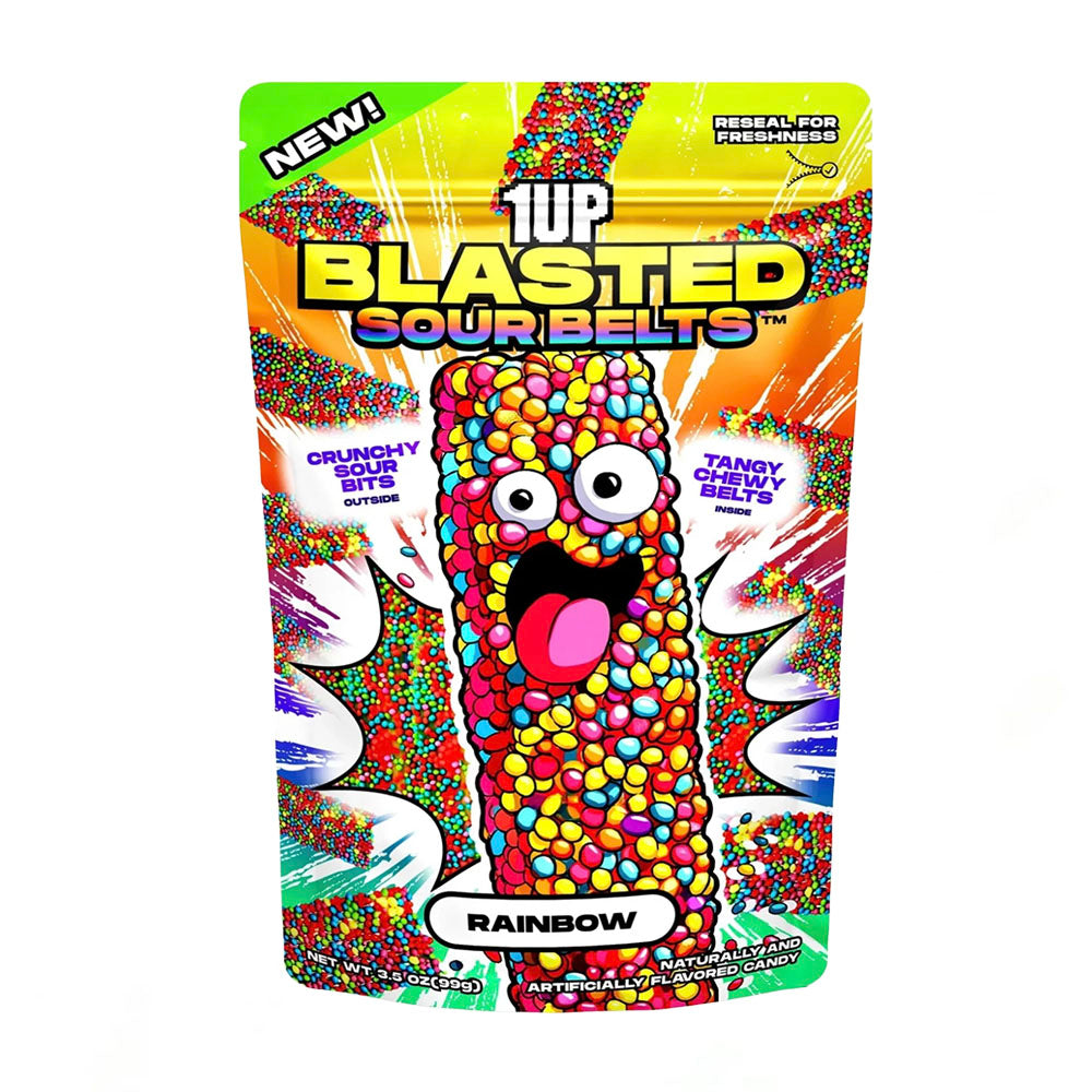 1UP Blasted Sour Belts Rainbow (99g)