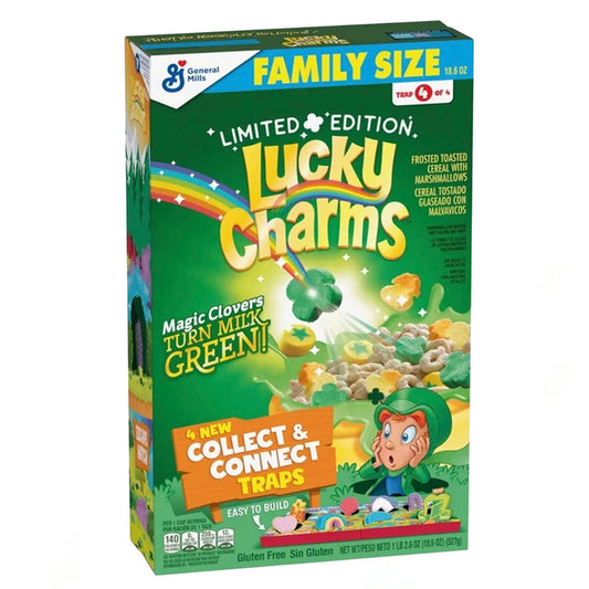 Lucky Charms Magic Clovers Limited Edition Family Size Cereal (527g)