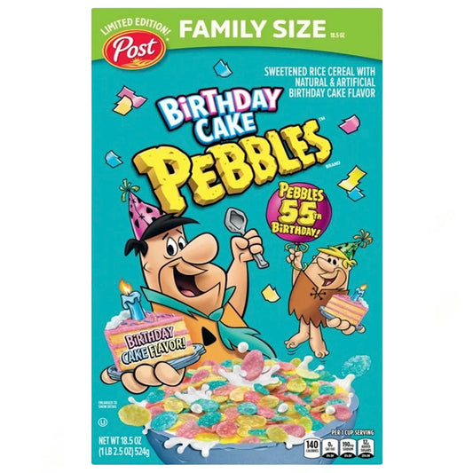 Birthday Cake Pebbles Family Size Cereal (524g)