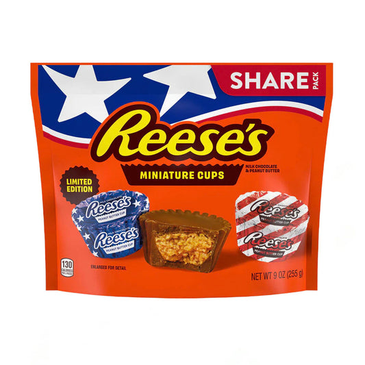 Reese's Peanut Butter Red, White & Blue Miniature Cups Share Size (255g)