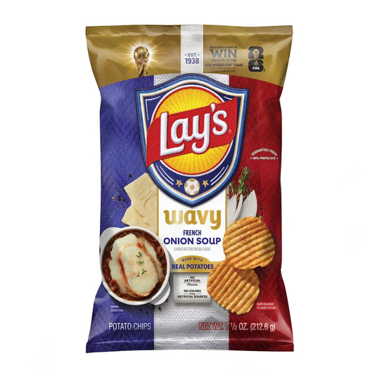 Lay’s Wavy French Onion Soup Crisps (212g)