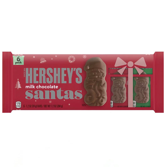 Hershey's Santas Milk Chocolate 6 Pack (204g)